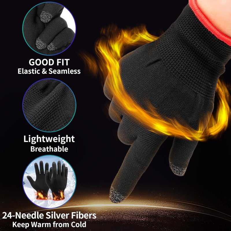 ENPOINT Touch Screen Gloves - 5 Pairs Highly Sensitive Seamless Gaming Gloves for Sweaty Hands, Breathable Anti-Slip Guantes Gamer, PUBG Mobile Call of Duty Mobile Gaming Accessories - Image 3